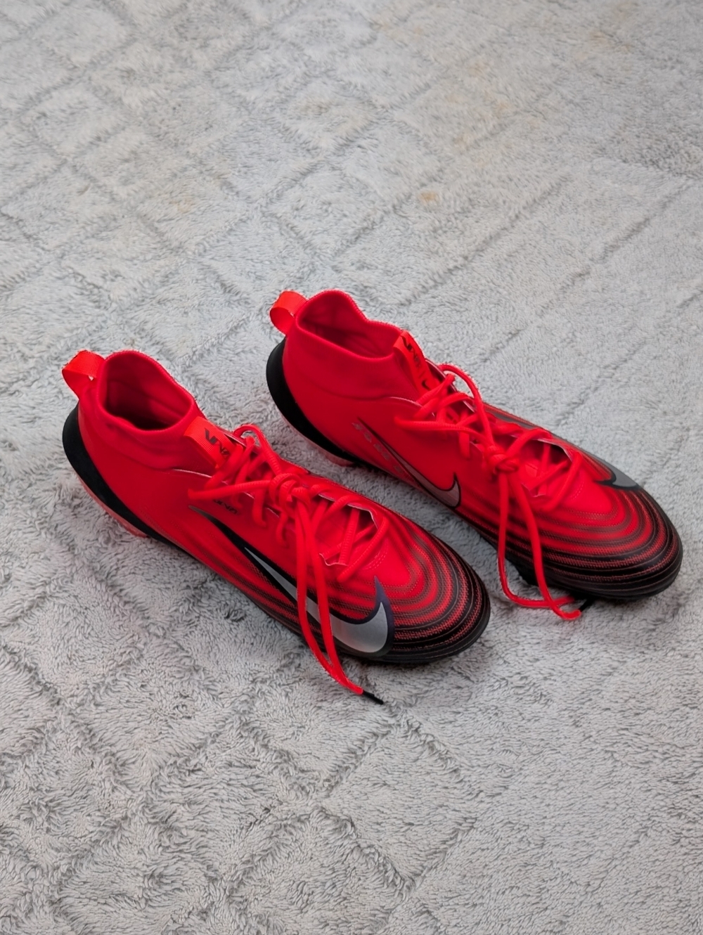 Nike Zoom Air Vapor Pro 1 Bright Crimson Football Cleats Mens 12 HF9409-600 NEW